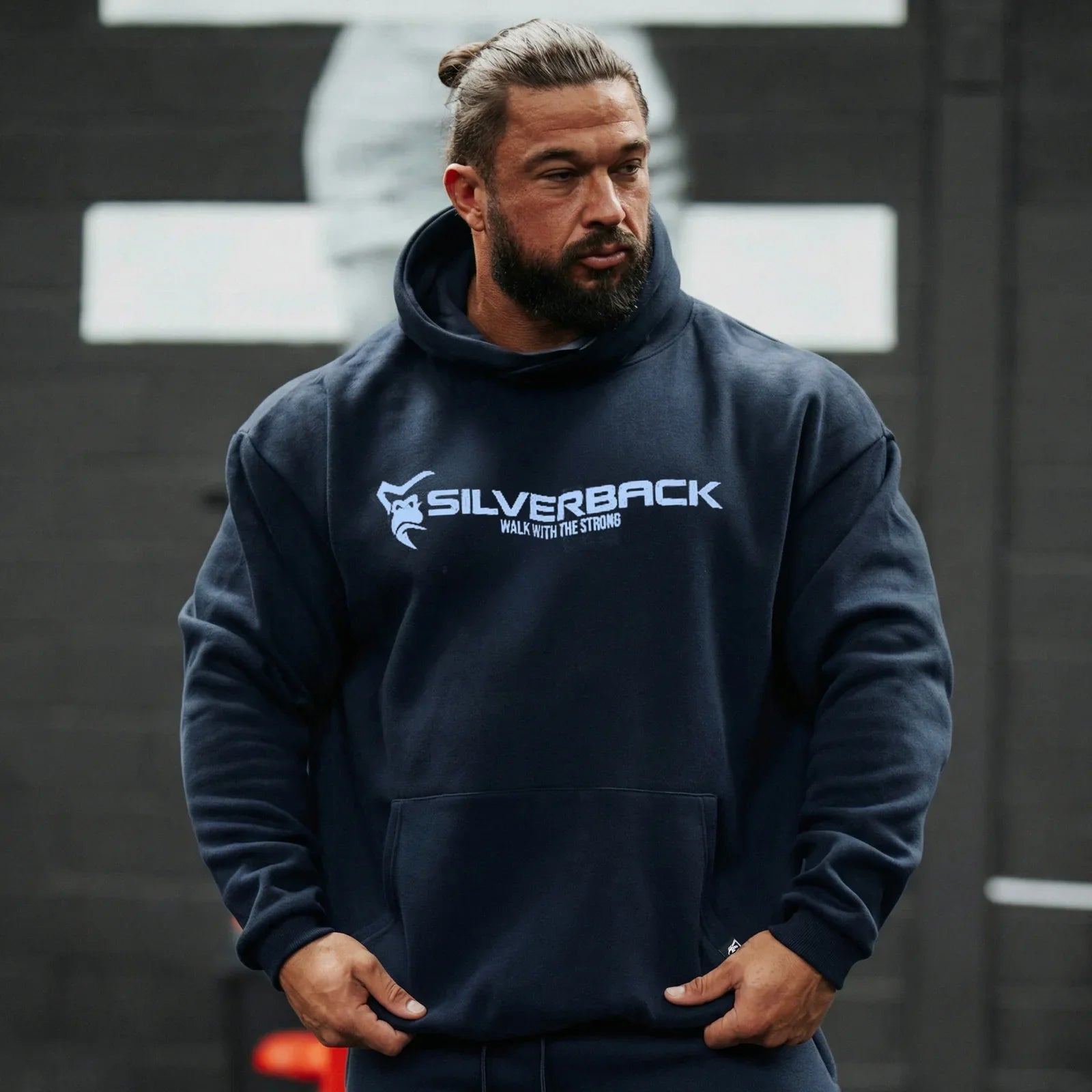 SILVERBACK Ventis Heavy Weight Oversized Pull Hoodie Sweatshirts Fashion Fitness Training Loose Print Heavyweight Men Hoodies - ATFH