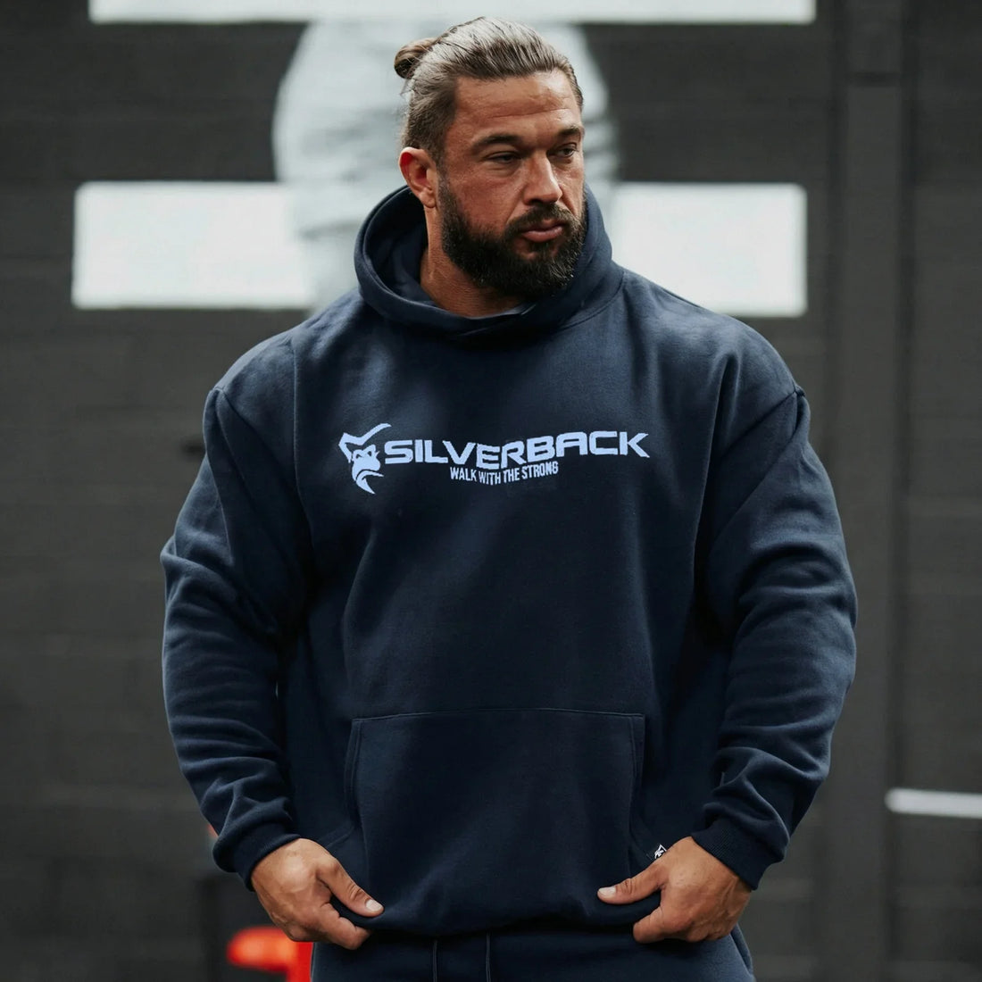 SILVERBACK Ventis Heavy Weight Oversized Pull Hoodie Sweatshirts Fashion Fitness Training Loose Print Heavyweight Men Hoodies - ATFH