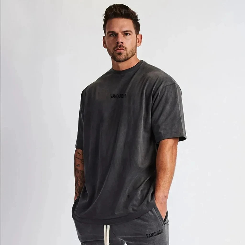 New Sale Men's Breathable Linen Blend Short Sleeve T Shirt – Oversized Sport Fit for Gym Running & Summer Leisure ATFH