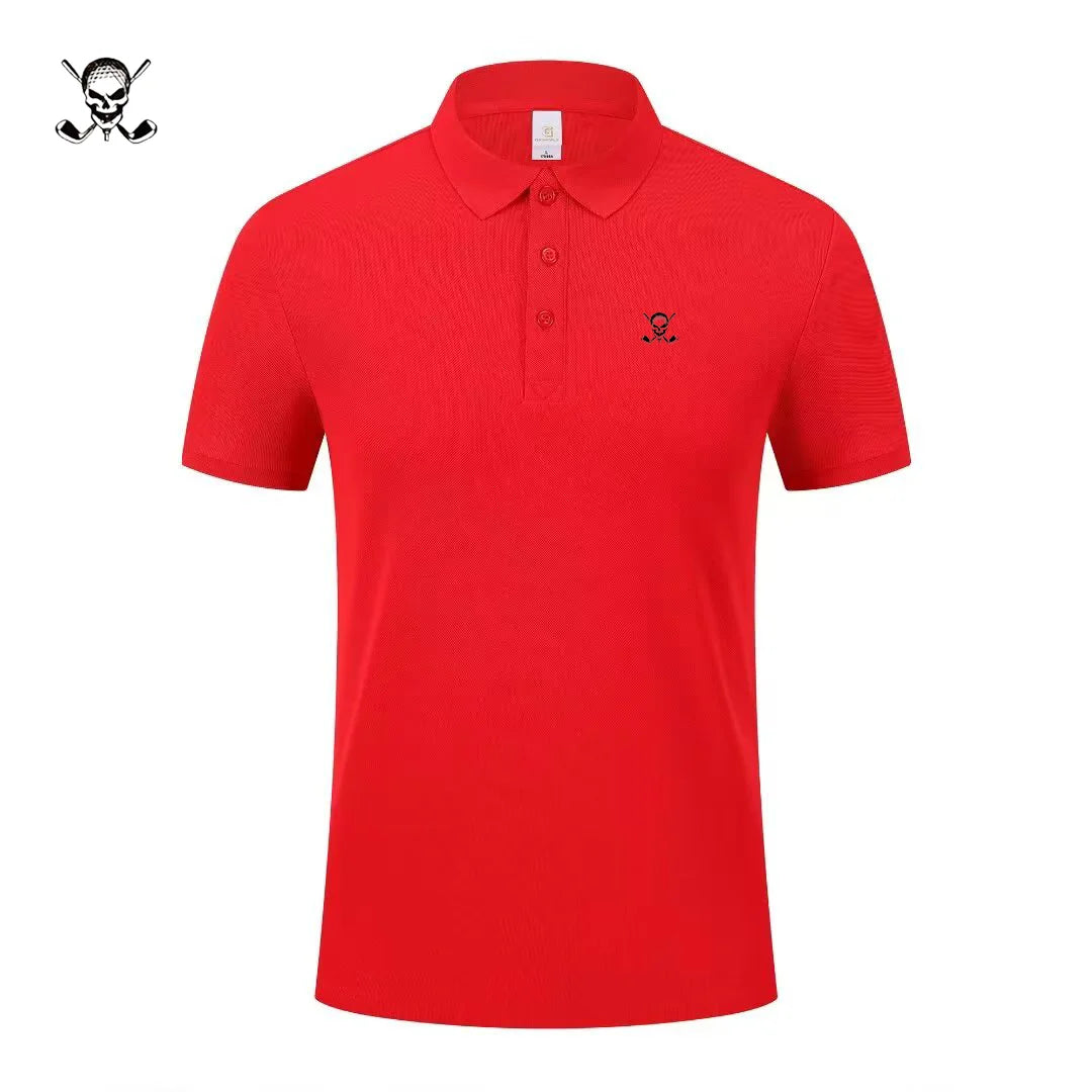 Fashion brand polo shirt short sleeved men's printed design top summer new comfortable breathable high-end casual lapel T-shirt