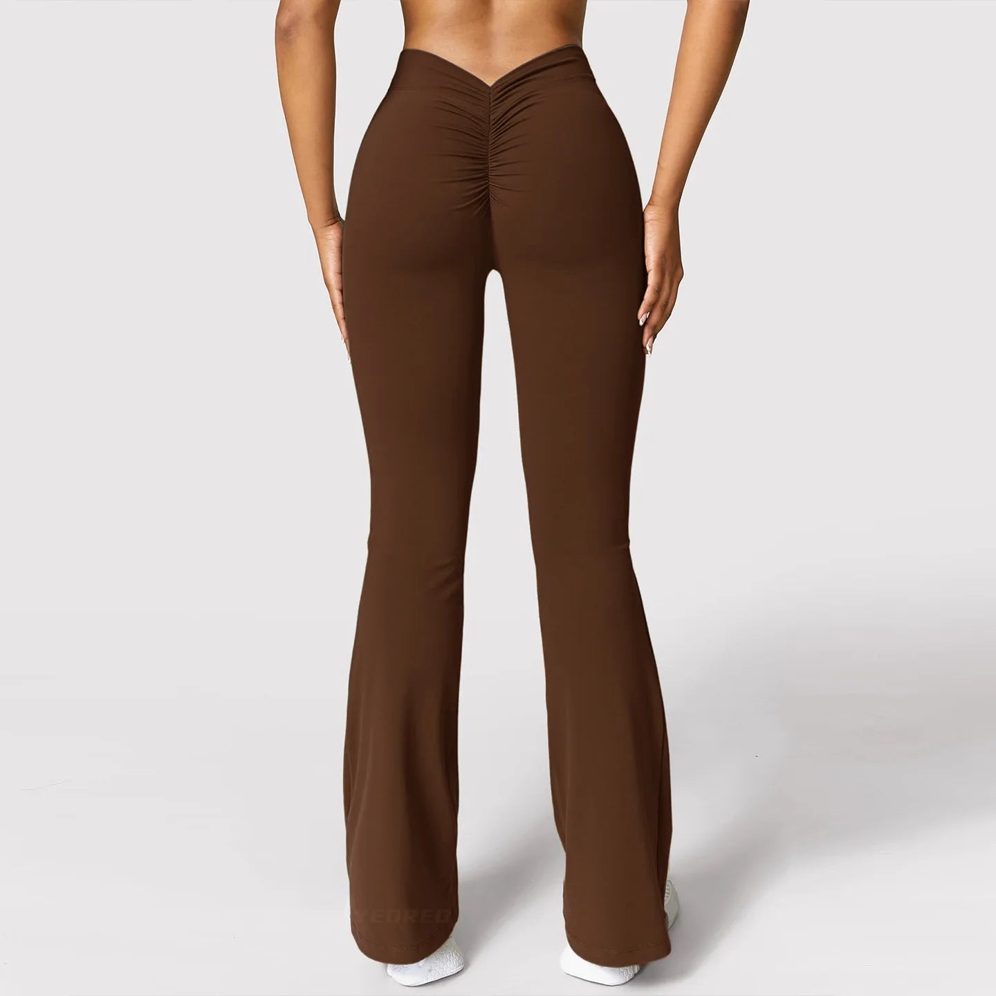 Women's 2026 Summer New Seamless Stretch Quick Dry Breathable Yoga Pants V Waist Butt Lifting Flared Workout Pants ATFH
