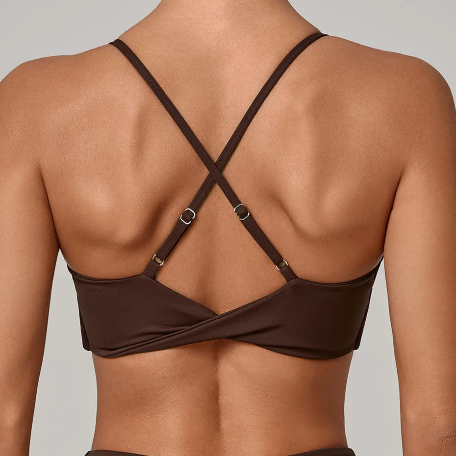Women Sports Bra Gym Push Up Bra Running Bralette Yoga Top Stretch Underwear Workout Fitness Tank Top Women Sports Vest XP114 - ATFH