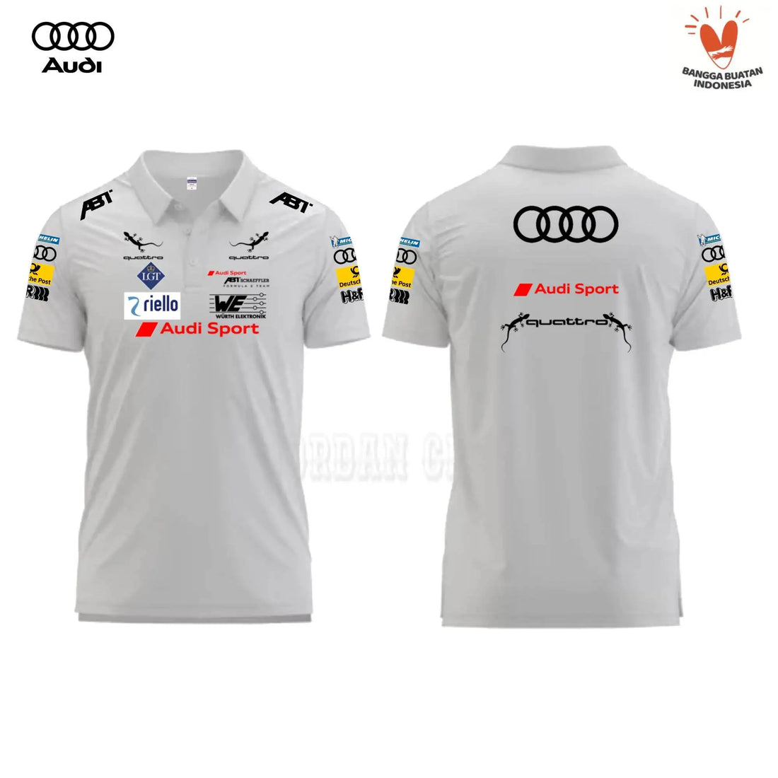 Audi Sport Racing Team Polo Shirts, T-shirts, Lapel Casual T-shirts, Pure Cotton Men's and Women's Casual Daily Polo Shirts