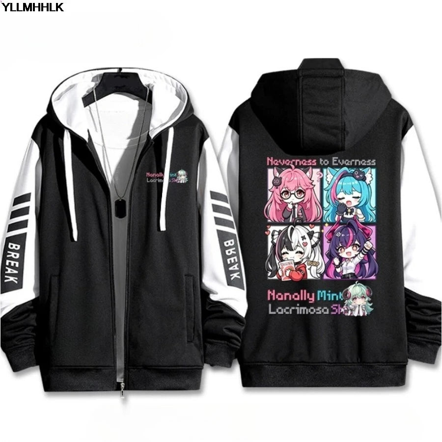 3D Print Anime Neverness To Everness Zip Up Women/Men Hoodie Sweatshirt Mint‌ Nanally‌ Lacrimosa‌ Cosplay Zipper Hooded Jacket