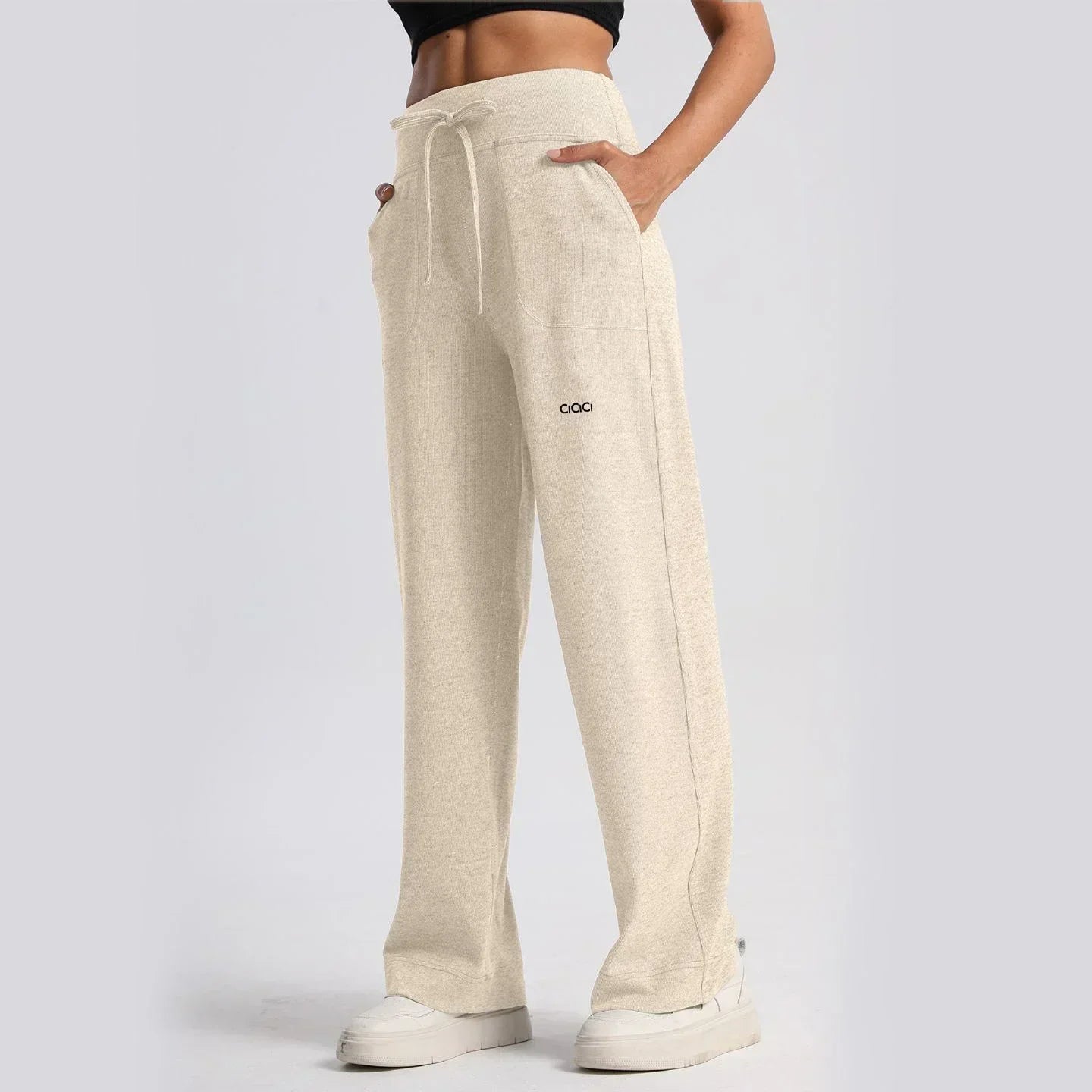 2026 Women's Sports Minimalist Style Yoga Casual Loose Comfortable Multi Functional Wide Leg Pants