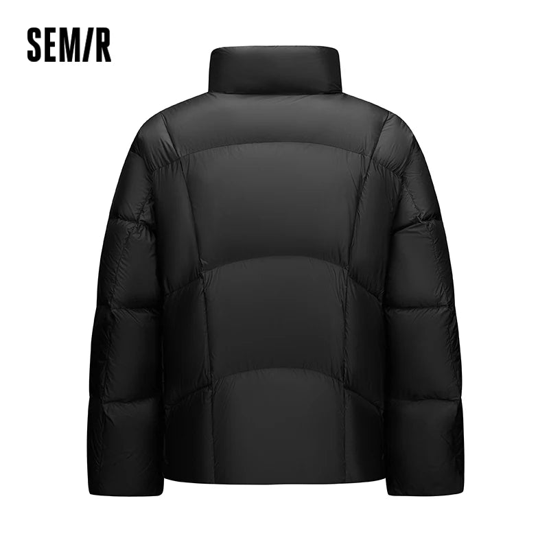 Semir Men Down Jacket 90 Percent Down Fill Stand Collar Modern Style Loose Fit 2026 New Winter Daily Wear Urban Casual Style