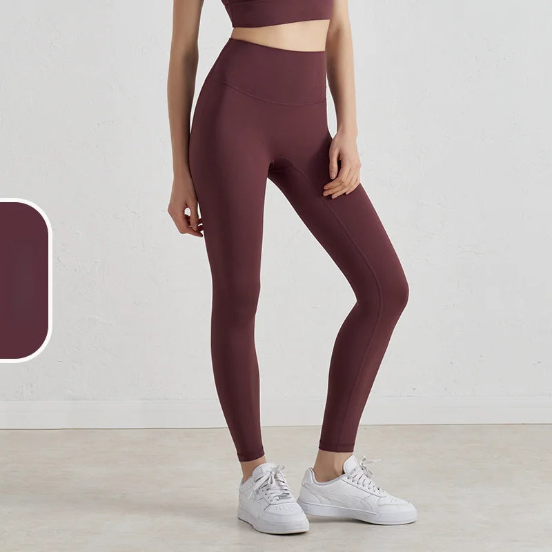 New 35 Colors Naked Feeling Yoga Pants High Waist Seamless Leggings Sport Women Fitness Gym Leggings With Pocket - ATFH