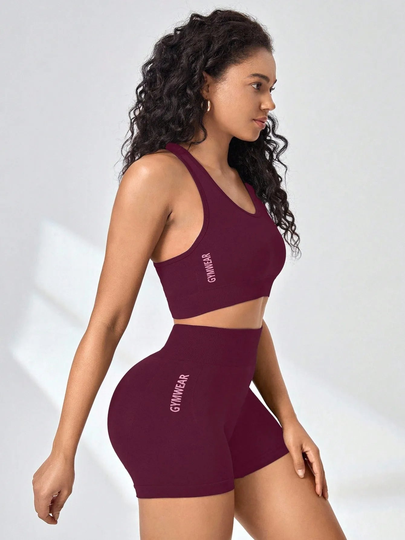 Women Yoga Set Bra Shorts Set Seamless Fitness Tracksuit Gym Running Shorts Sports Set Workout Shockproof Vest Outfit - ATFH