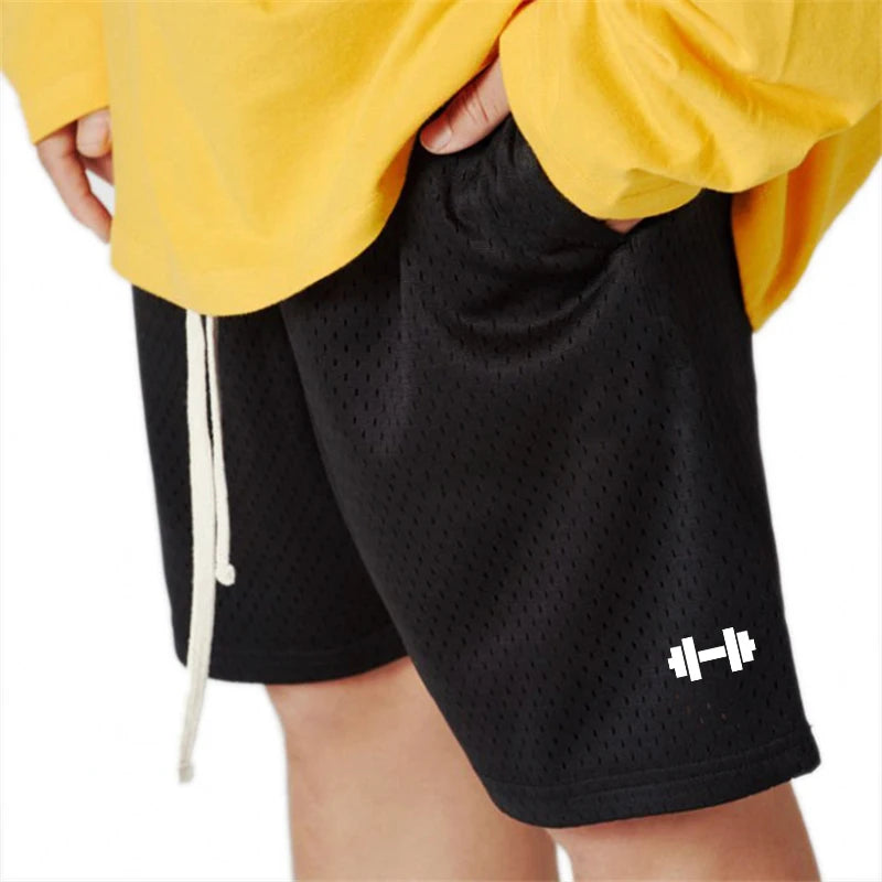 New Summer Running Shorts Mens Sports Jogging Fitness Shorts Mesh Quick Dry Gym Bodybuilding Sport Shorts Basketball Short Pants