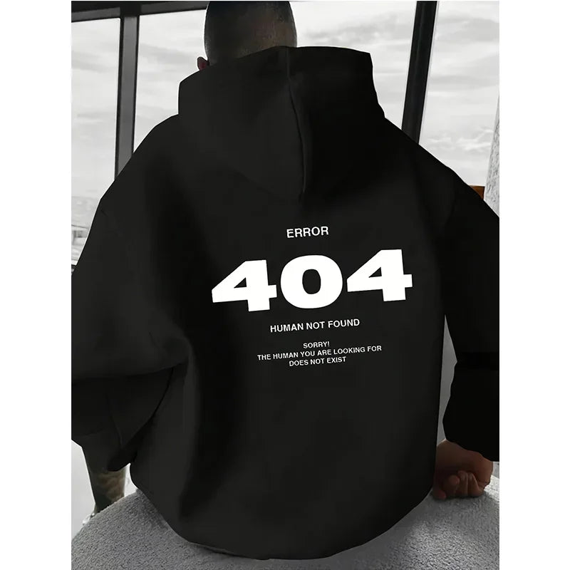 Men's Hoodies Pullover Spring Autumn Casual Hoodie Sweatshirts Print Hoodies Loose Black Sweatshirt For Male