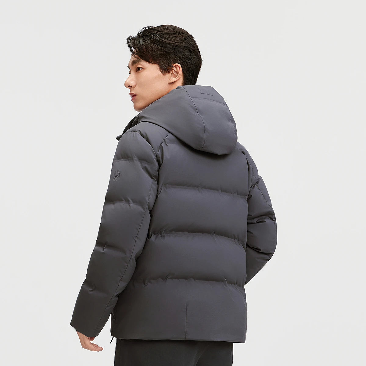 Bosiden Mens Winter Goose Down Jacket Slim Fit Hooded Thermal Coat Windproof Outdoor Parka