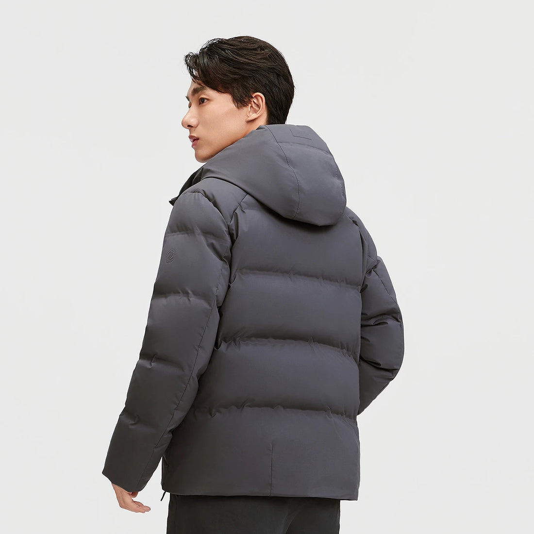 Bosiden Mens Winter Goose Down Jacket Slim Fit Hooded Thermal Coat Windproof Outdoor Parka