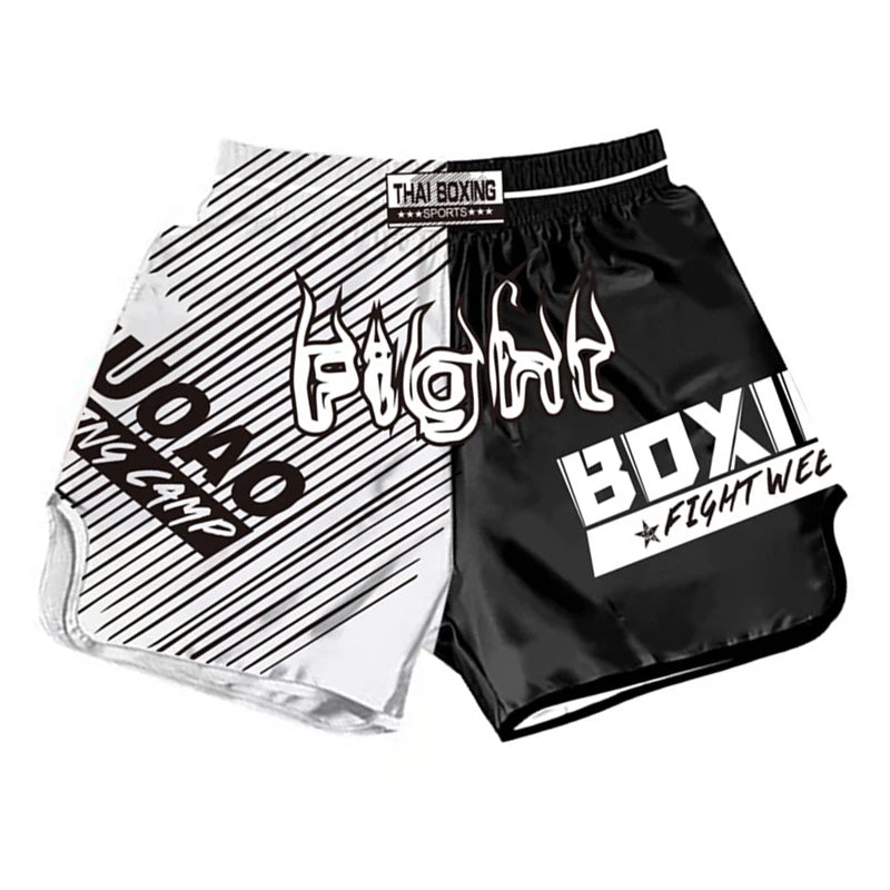 Muay Thai Shorts Men Women Kids Leopard Thai Boxing Shorts Premium Embroidery Satin Gym Kickboxing Fight Training BJJ MMA Pants