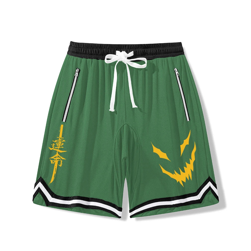 2026 New Men's Printed Sports Shorts Comfortable And Breathable Suitable For Daily Fitness Training Drawstring Adjustable Shorts