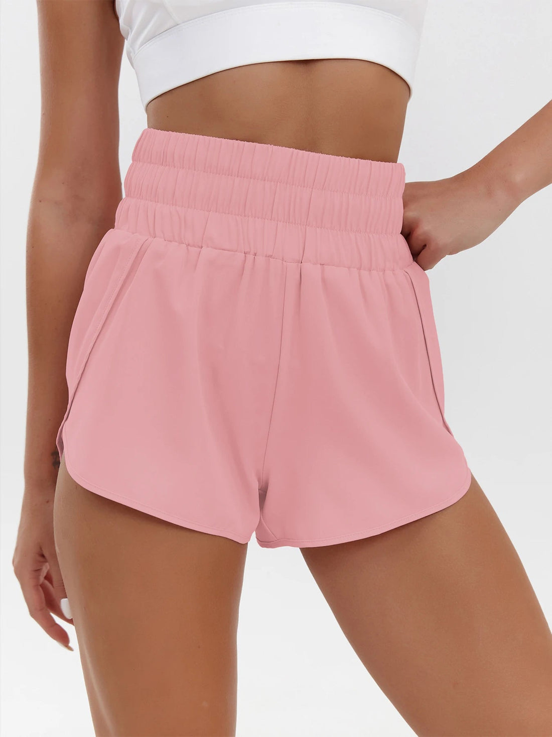 2025 New European and American Women's Shorts High Waist Elastic Loose Quick-drying Sports Casual Shorts Breathable Pants Tahsi Fashion House