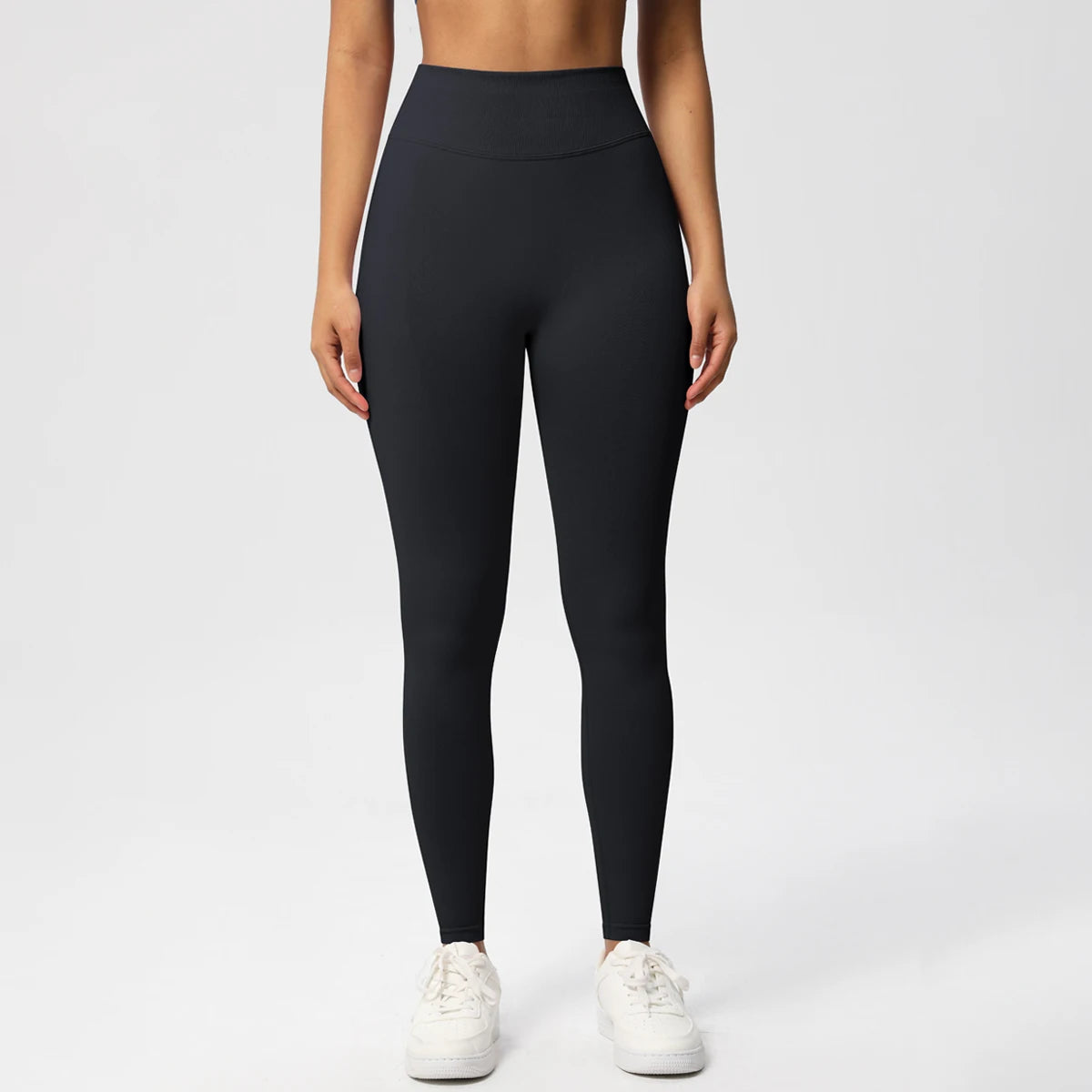Seamless Women Solid Waist Yoga Pants Three-section Waist Sexy Hip-lifting Tight Sports Pants Fitness Exercise Yoga Pants - ATFH