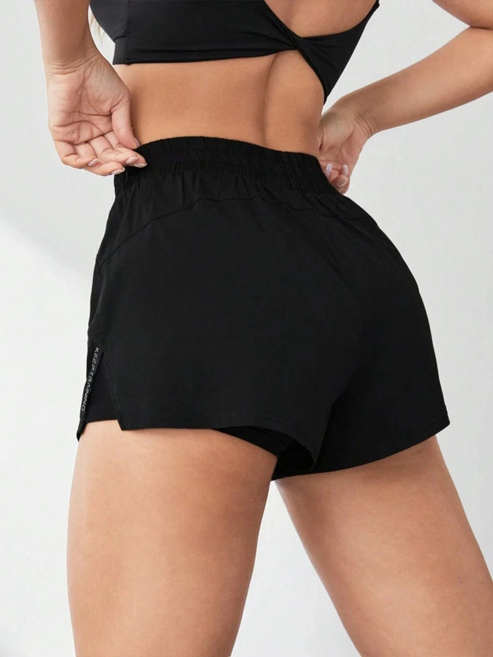 2026 New Style Faux Two-Piece Anti-Exposure Yoga Shorts Sports Shorts Running Fitness Tennis Casual Basic Sports Pants Women's Tahsi Fashion House