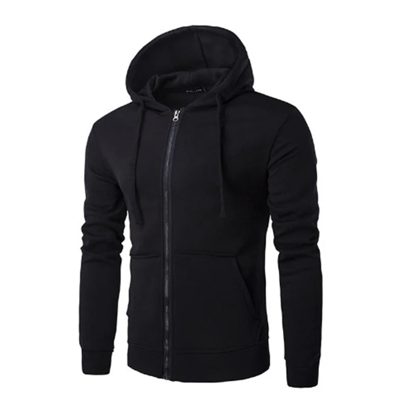 spring autumn Men Sweatshirts Long Sleeve Hoodie Zipper cardigan Male/woman Hoodies Sweatshirt Slim Fit Hoodie Male Clothing - ATFH