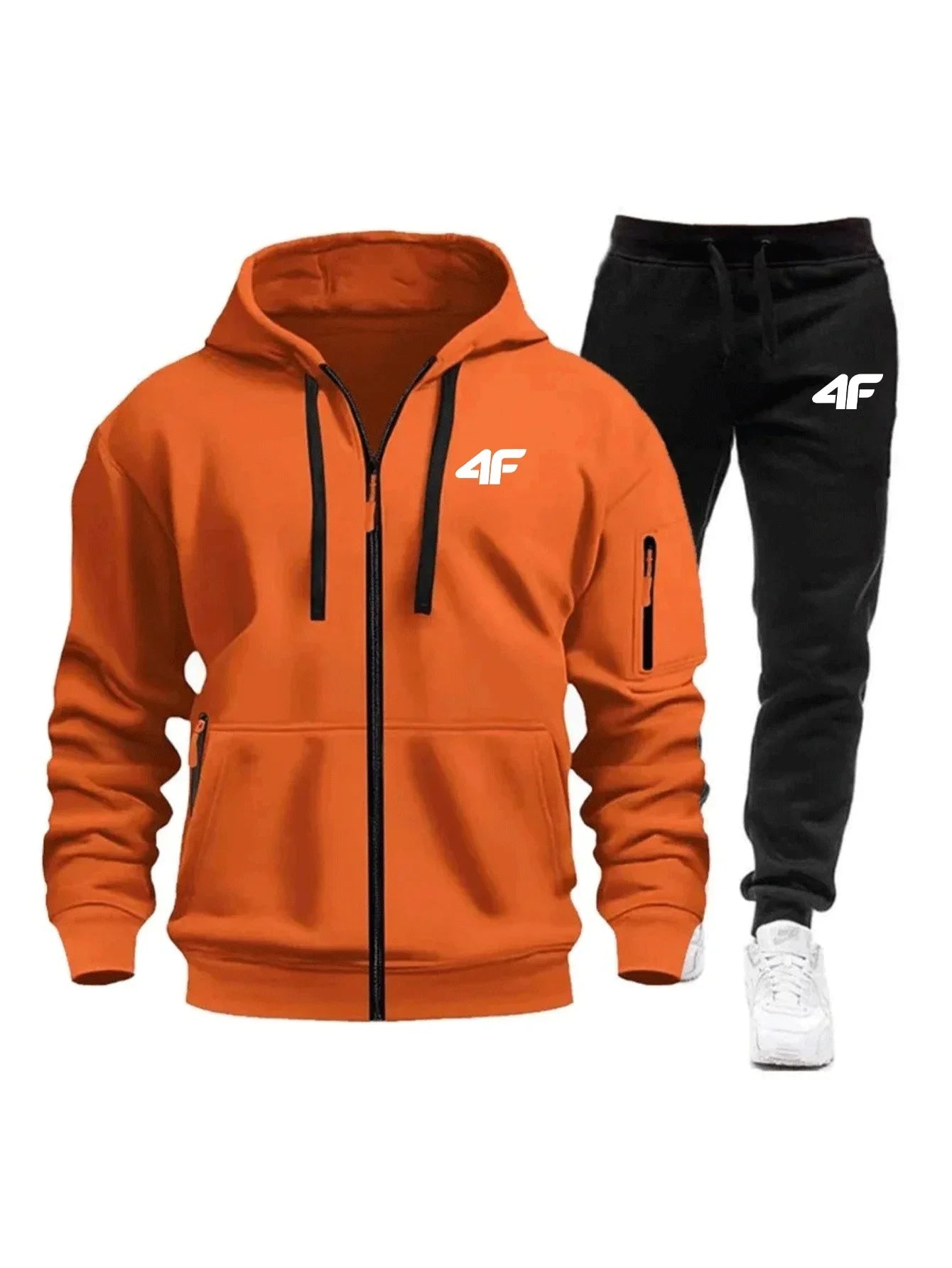 Sets for Men Two Piece Outdoors Mens Tracksuit Set Hot Sales Sportswear Man Sweatpants Hoodie Fashion Comfortable Casual Jogging - ATFH