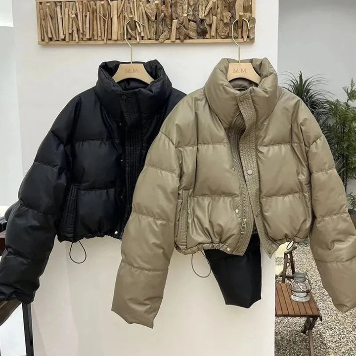 Women's Winter Oversize Jacket New Down Cotton Padded Coat Female Loose Casual Overcoat Female Fashion Short Parkas ATFH