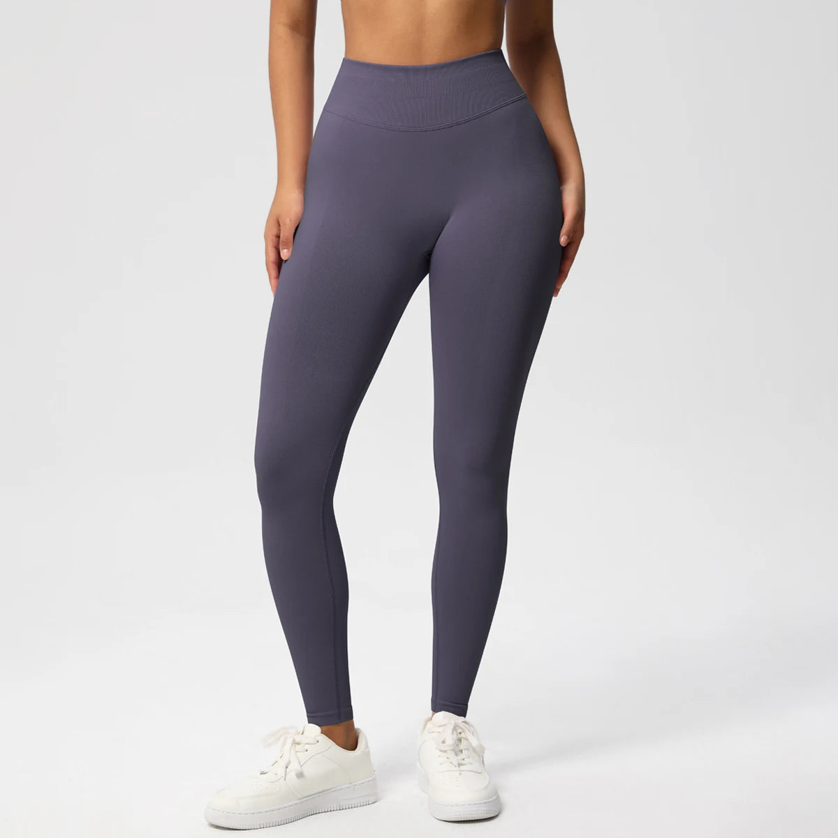 Seamless Women Solid Waist Yoga Pants Three-section Waist Sexy Hip-lifting Tight Sports Pants Fitness Exercise Yoga Pants ATFH