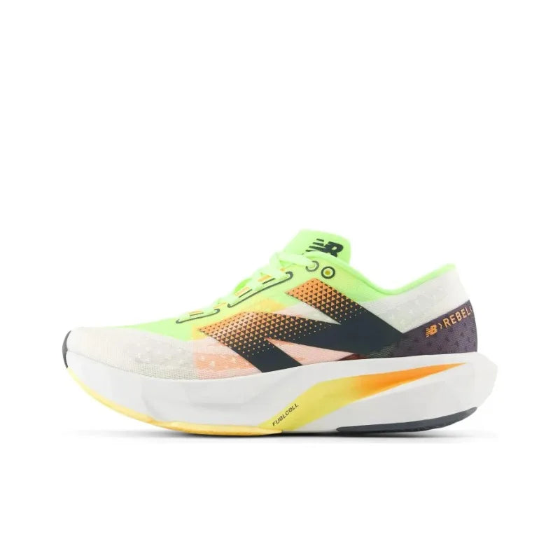 New Balance FuelCell Rebel v4 Women's Low-Top Running Shoes with Thick-Soled Cushioning, Navy Blue and Black  WFCXLA4