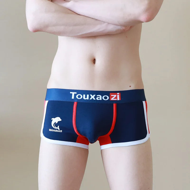 3PCS/Lot Cotton Comfortable Breathable Boxer Shorts Printed Men's Underpants Fashion Youth Underwear Sexy U Bulge Pouch Panties