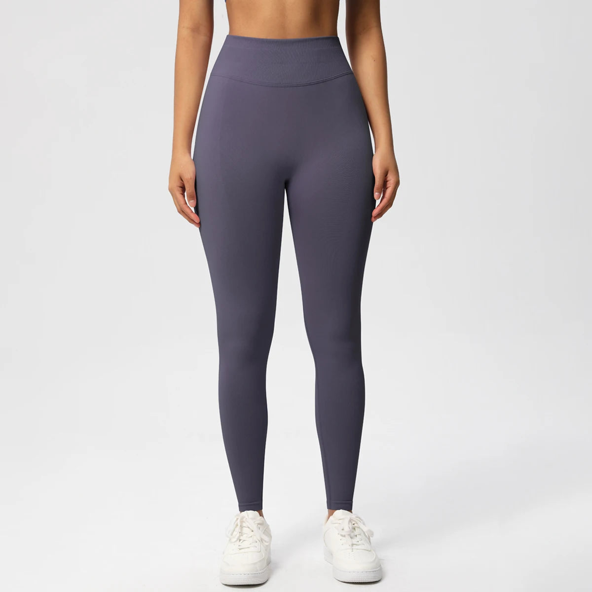 Seamless Women Solid Waist Yoga Pants Three-section Waist Sexy Hip-lifting Tight Sports Pants Fitness Exercise Yoga Pants - ATFH