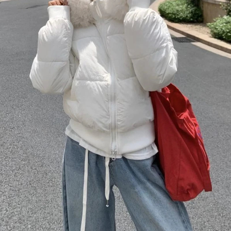 Women's Short Cotton Jacket Winter New Style, Waist-cinched Thickened Cotton Coat, Petite Bread Jacket ATFH