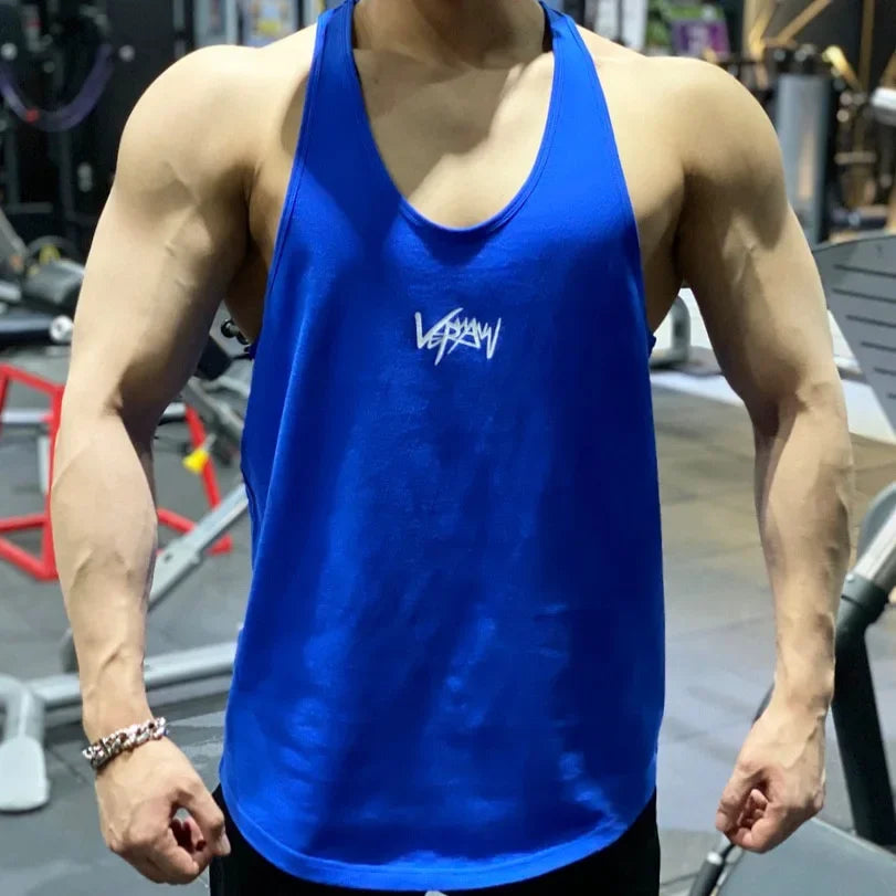 Men's Tank Tops Y Back Stringer Sleeveless Shirts for Men Workout Gym Bodybuilding