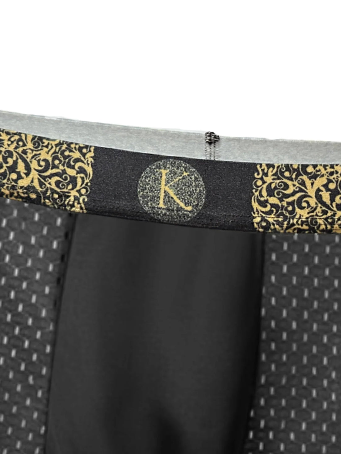 1PC Mesh Ice Silk Boxer Shorts Men's Underwear Underpants Luxury Boys Retro Panties Bamboo Lingerie Plus Size Gold Black Print