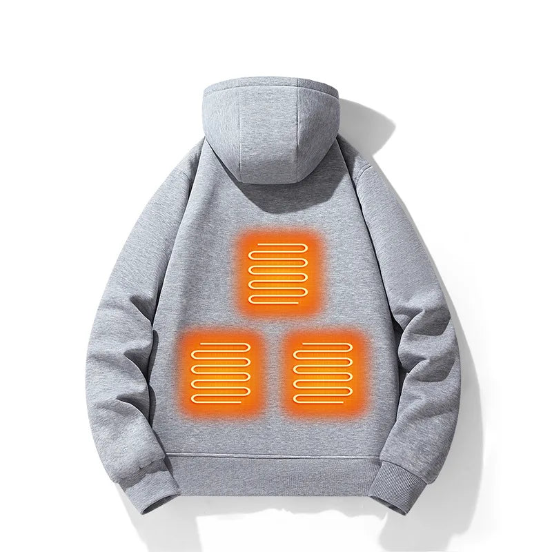Newest Heating Hoodie for 3-TemperatureUSB Rechargeable Winter Thermal Fleece Pullover - ATFH