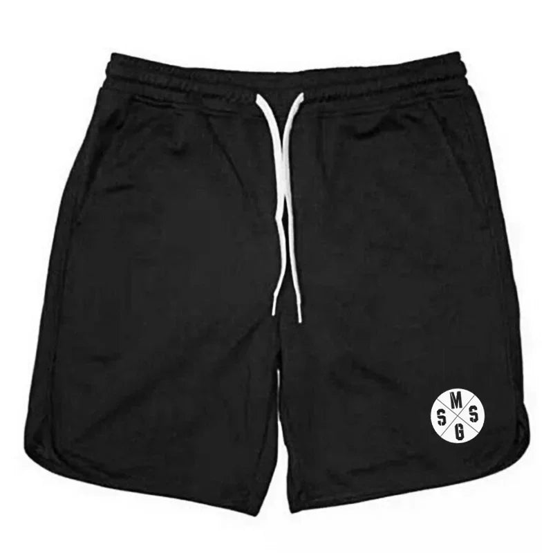 Summer Sports Shorts Breathable  Mesh Men's Drawstring Elastic Pants Running Training Pants Outdoor Fitness Jogging Straight