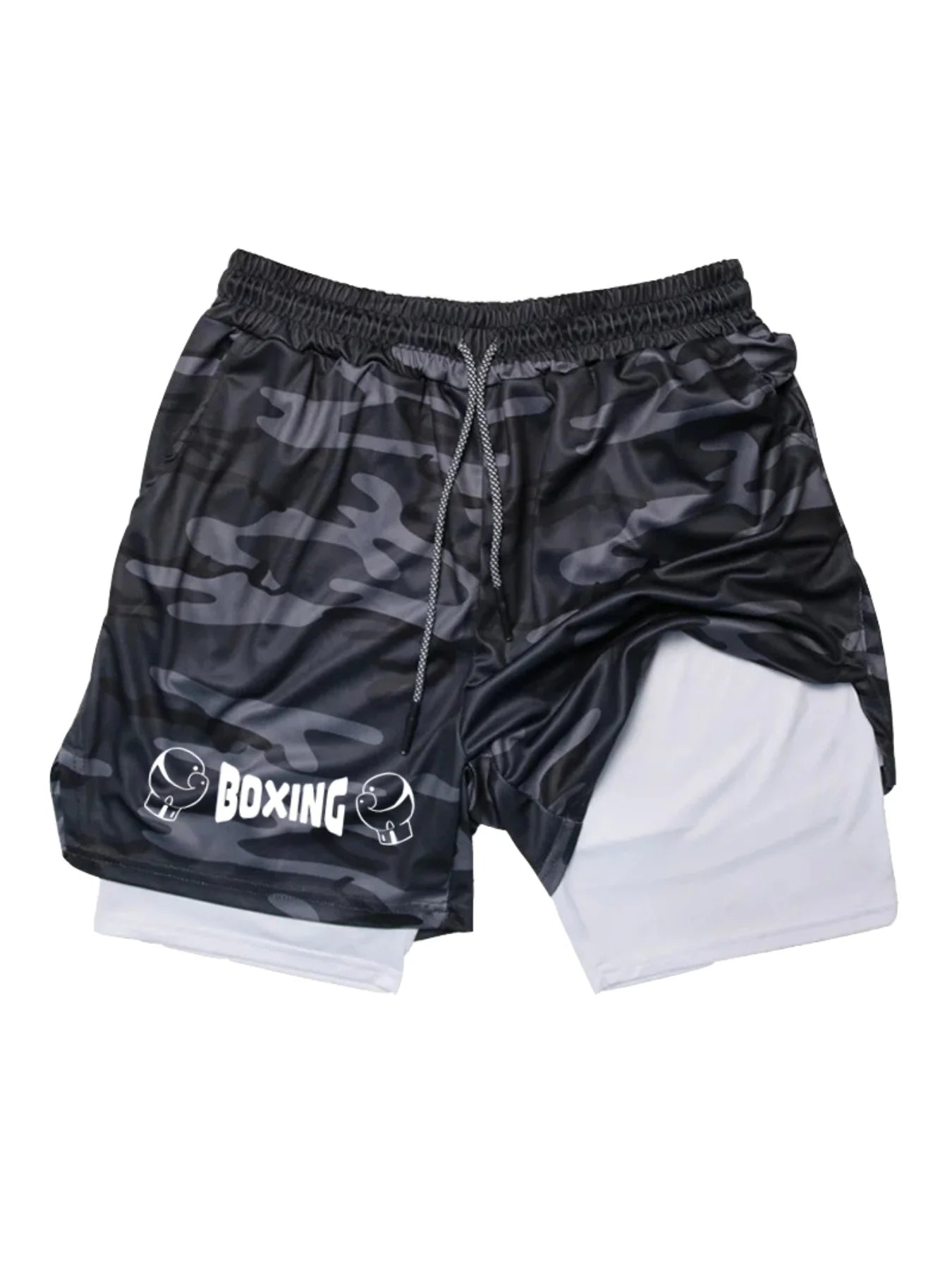 Men's 2025 New Summer Boxing Fitness 2-in-1 Shorts Breathable Sports Training Shorts