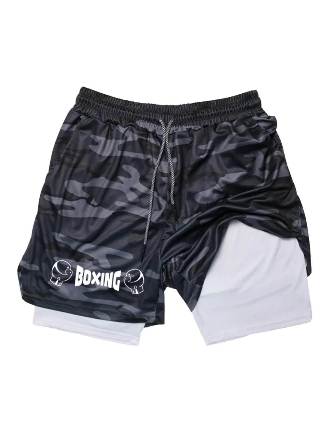 Men's 2025 New Summer Boxing Fitness 2-in-1 Shorts Breathable Sports Training Shorts