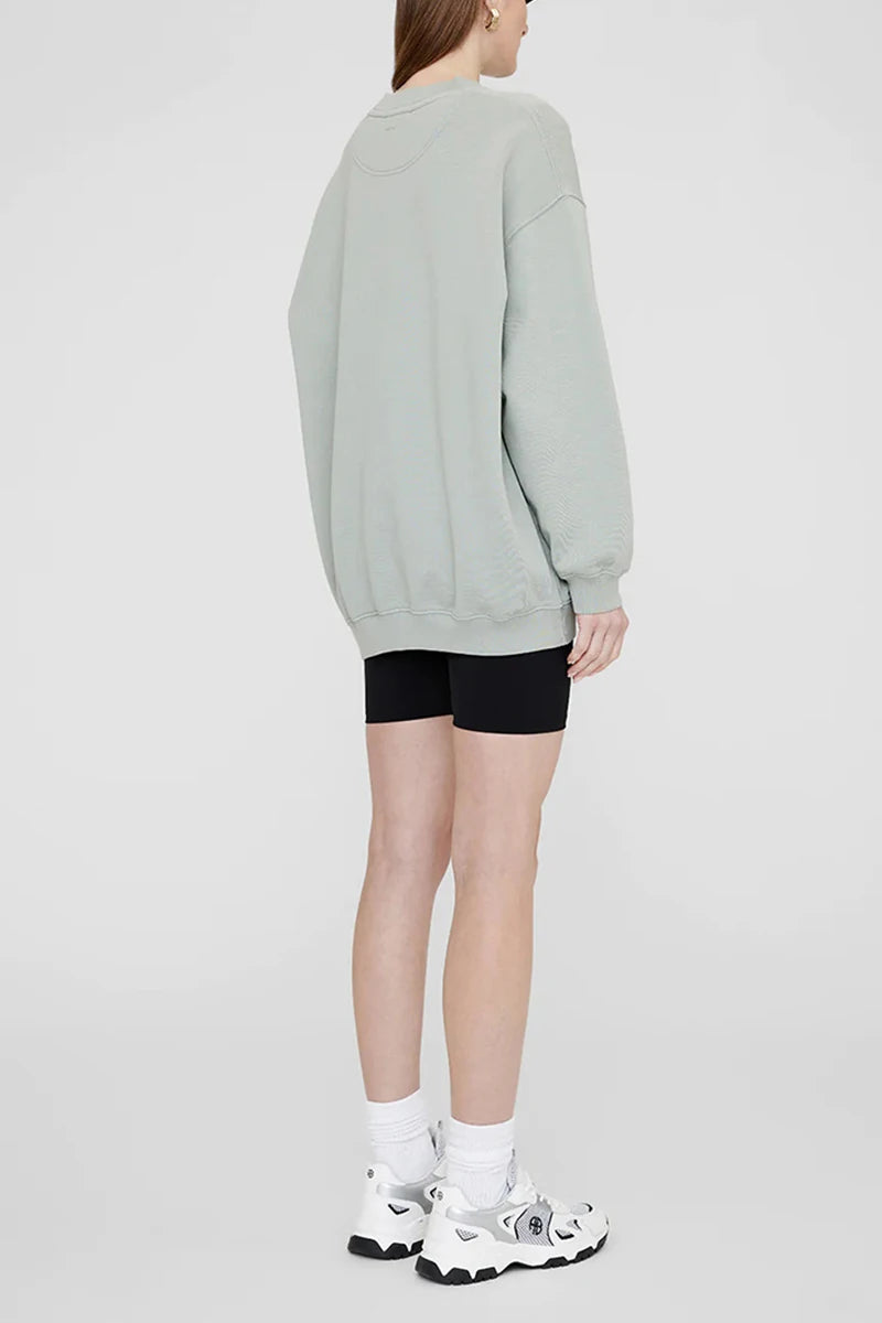 Autumn and winter BING embroidered patch fabric round neck pullover loose cotton sportswear sweatshirt for women - ATFH