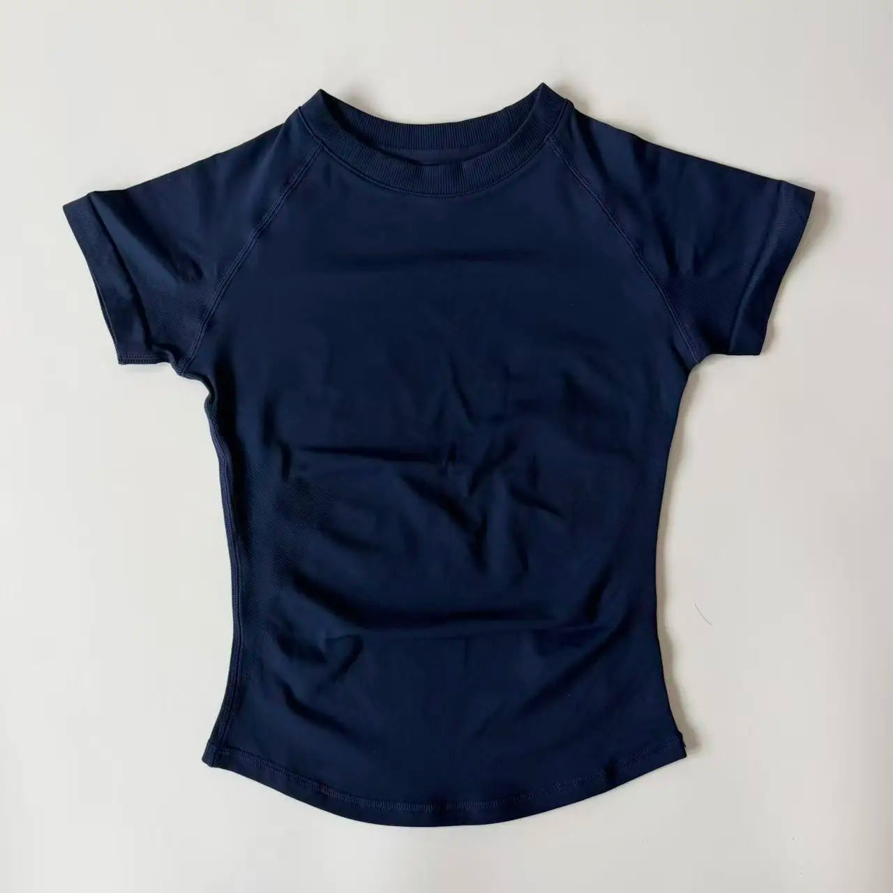 Yoga Short Sleeve Top Women Workout Gym Crop Top Light Weight Yoga Top Workout Shirt Longline Sports Stretchy Shirts - ATFH