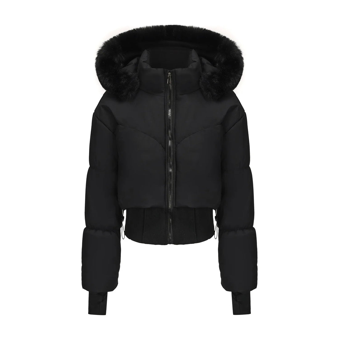Parkas Women Short Coats Hooded Zipper Full Sleeve Thick Warm Y2k Streetwear Elegant Splice Work Coat Autumn Winter 2025 ATFH