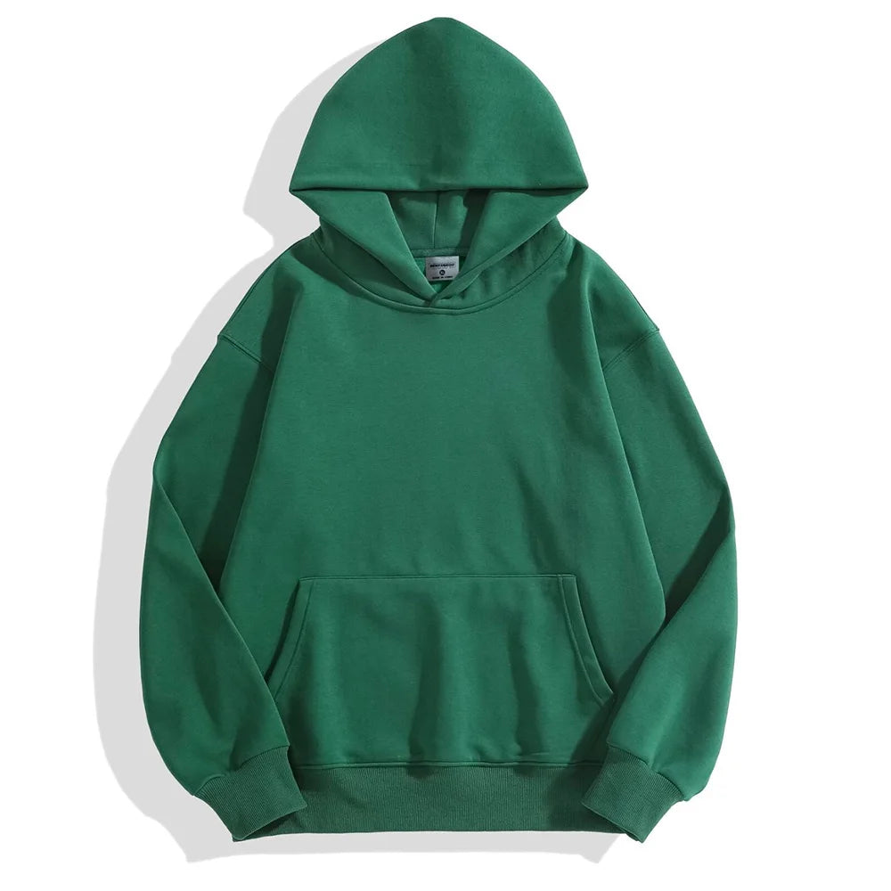 16.9oz 480gsm Heavy Weight Cotton Plus Velvet Hooded Sweater Men Thickened Tight Polar Fleece Pullover Hoodie Women Sweatshirt ATFH