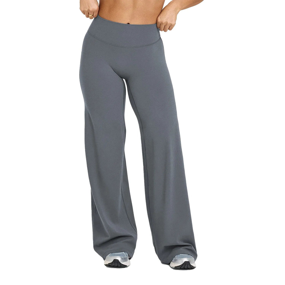 High Waisted Straight Leg Yoga Pants for Women, Naked Feeling Butt Lifting Loose Fit Workout Trousers, Slimming Gym Pants ATFH