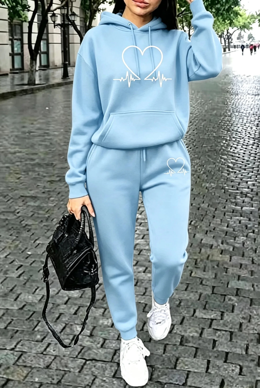 Womens Outfits Casual Hooded Sweatshirts Outdoors Sports Jogging Clothing Fall Winter Sportswear 2026  two piece sets