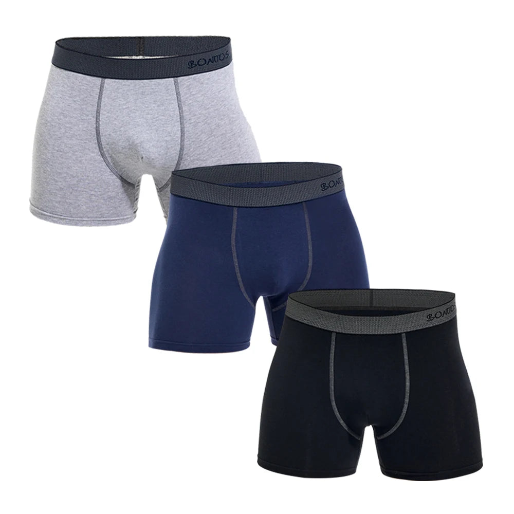 3pcs/pack Sexy Letter Men's Panties Cotton Boxer Shorts Men Underpants Brand Man Underwear Solid Color Boxers