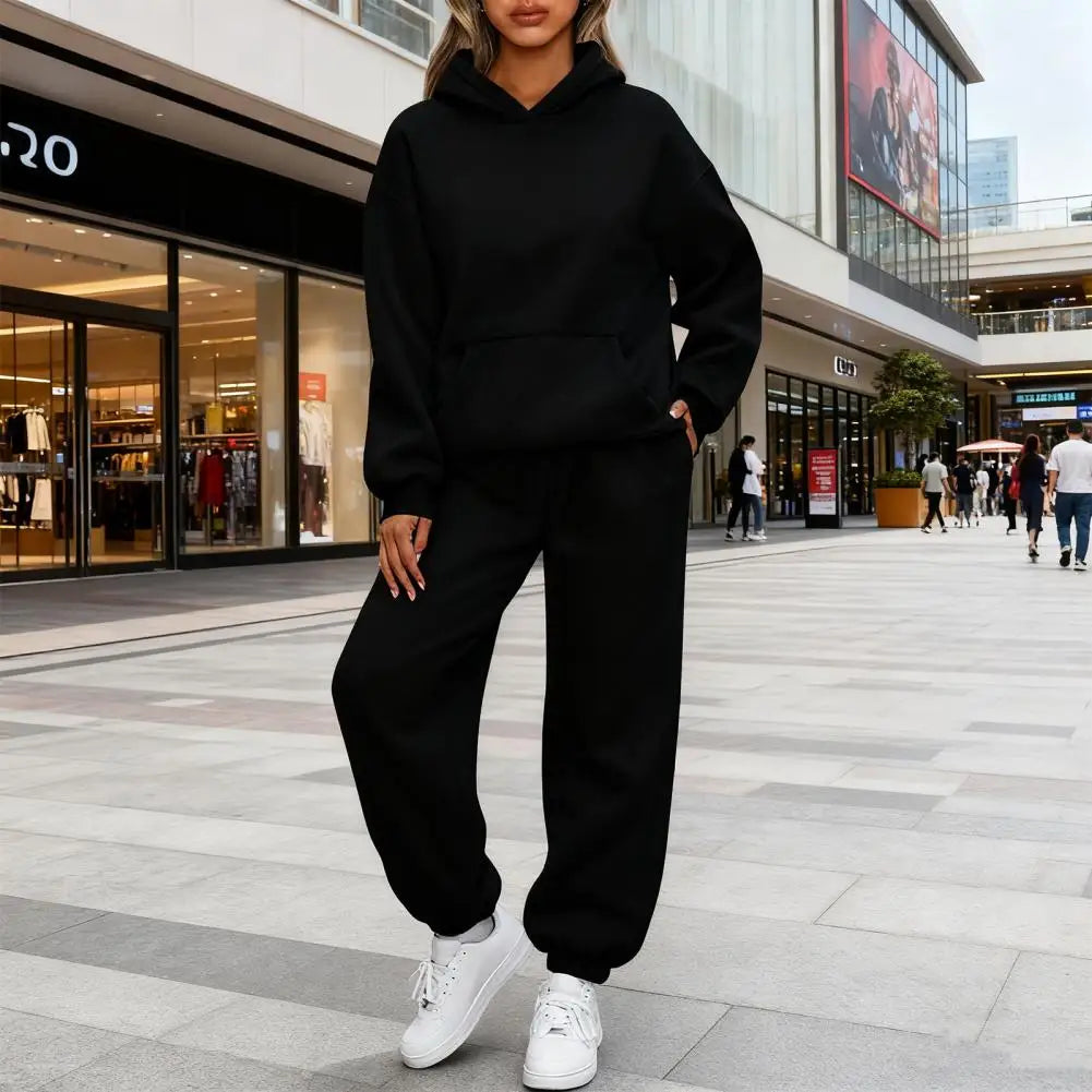 Women's Sets Hoodies Pants 2 Piece Outfits Aesthetic Sportswear Sweatsuit Plus Size Pink Tracksuit