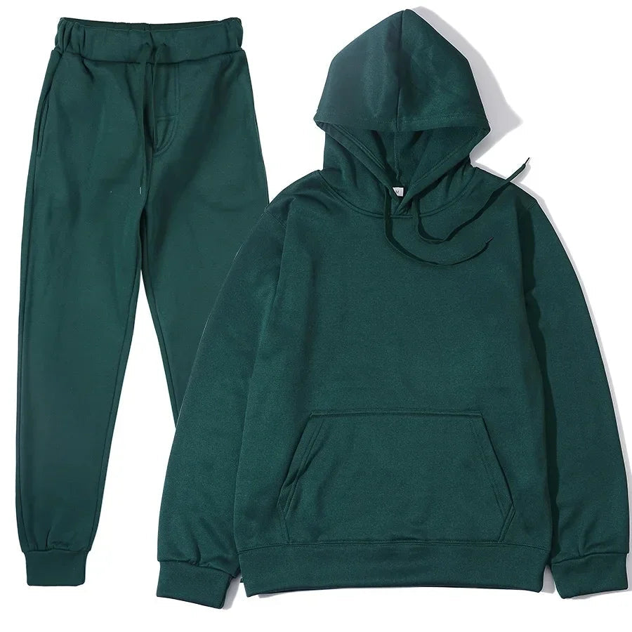 Men's Sports Suits Fashion Tracksuit Women Hoodies + Pants Two Pieces Sets Running Casual Sweatshirts Sweatpants Men's Clothing ATFH