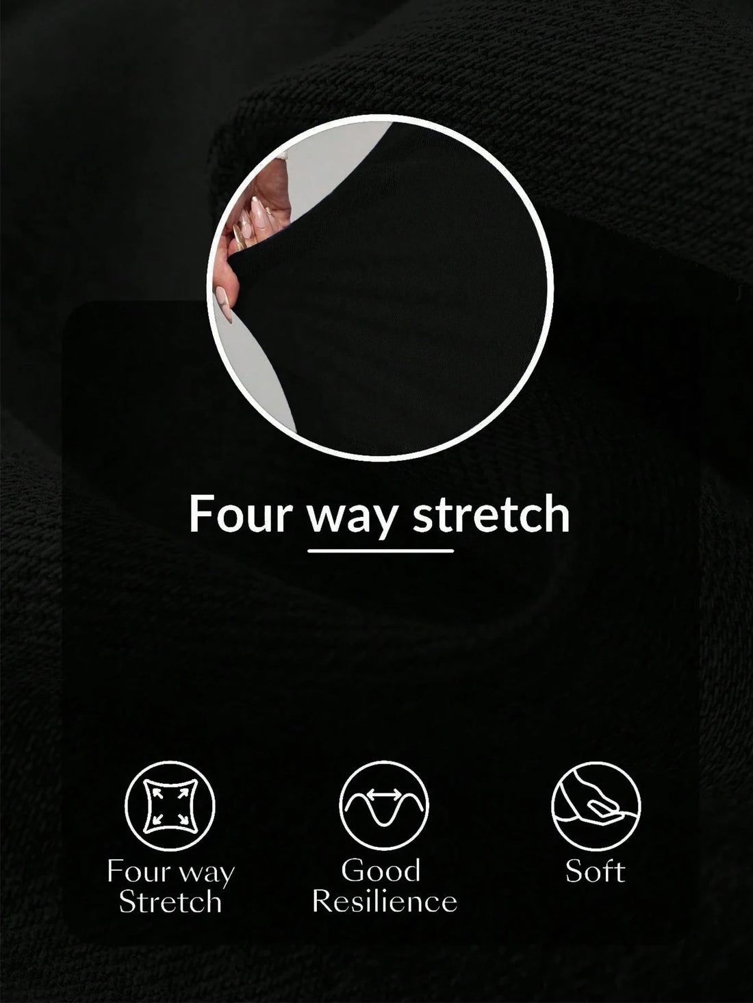 Women's Black High Waist Wide Leg Pants Tummy Control Compression Fit High Stretch Yoga Casual Daily Workout Trousers