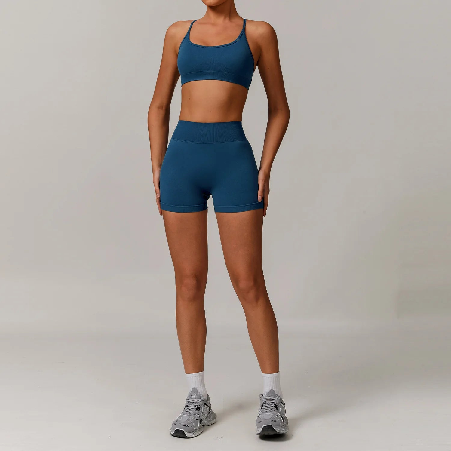 Yoga Set 2/3PCS Gym Clothes Sportswear Yoga Suits For Women Long Sleeve Crop Top Fitness Set Tracksuits Sports Bra Gym Leggings - ATFH