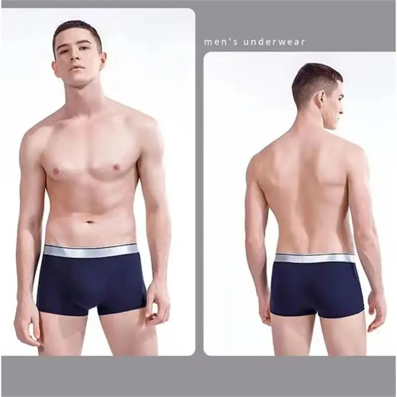 8Pcs/Men's Underwear Sexy Men's Boxer Shorts Solid Color Black Crotch Cotton Breathable  Sturdy Men's Underwear Plus Size L-5XL