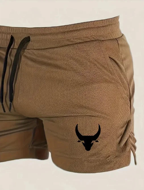 Men's Geometric Pattern Basketball Shorts with Mid Waist Micro Elastic Quick Drying Breathable Sports Pants for Running Fitness