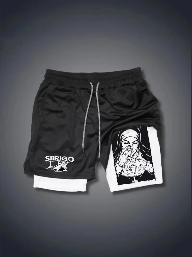 Berserk- Men's 2-in-1 sports Short, running quick drying gym and fitness training, double layered RL00026