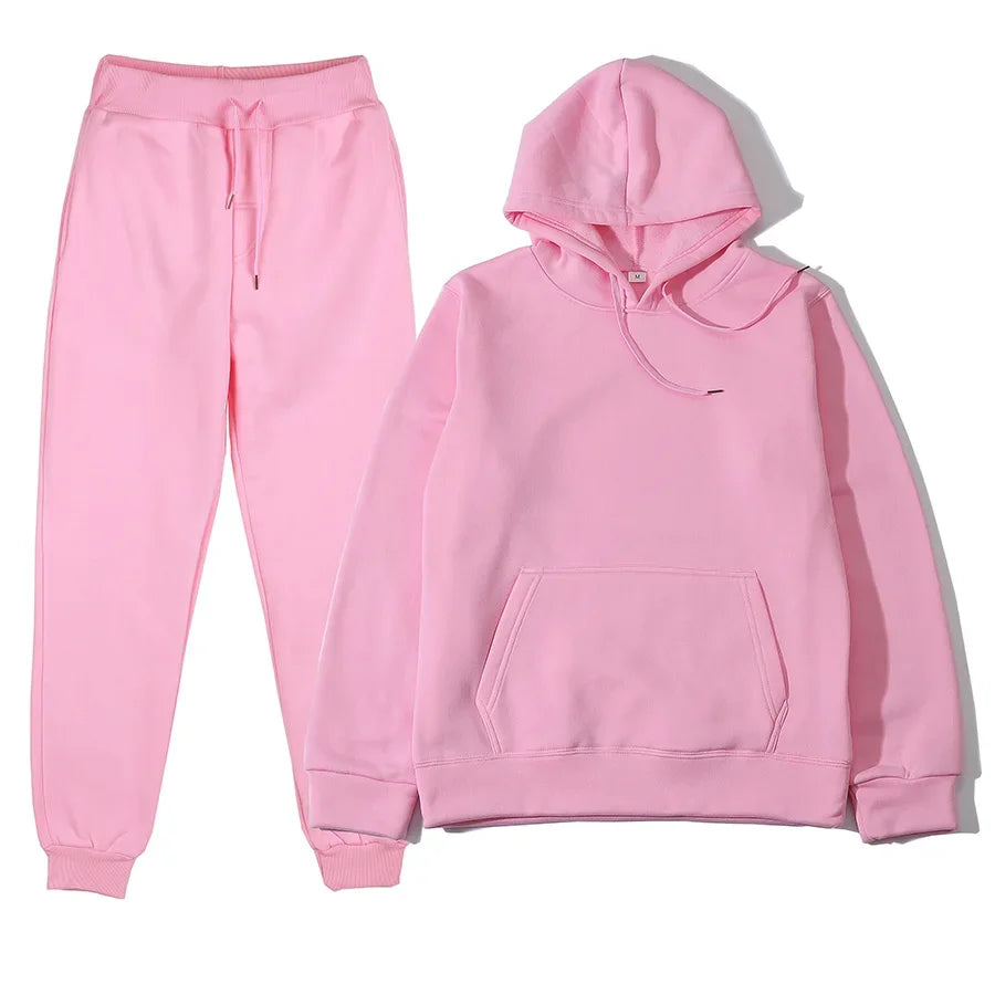 Men's Sports Suits Fashion Tracksuit Women Hoodies + Pants Two Pieces Sets Running Casual Sweatshirts Sweatpants Men's Clothing ATFH